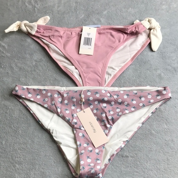 Eberjey Two Bikini Bottoms Size M New with tags  Pink - Picture 1 of 10
